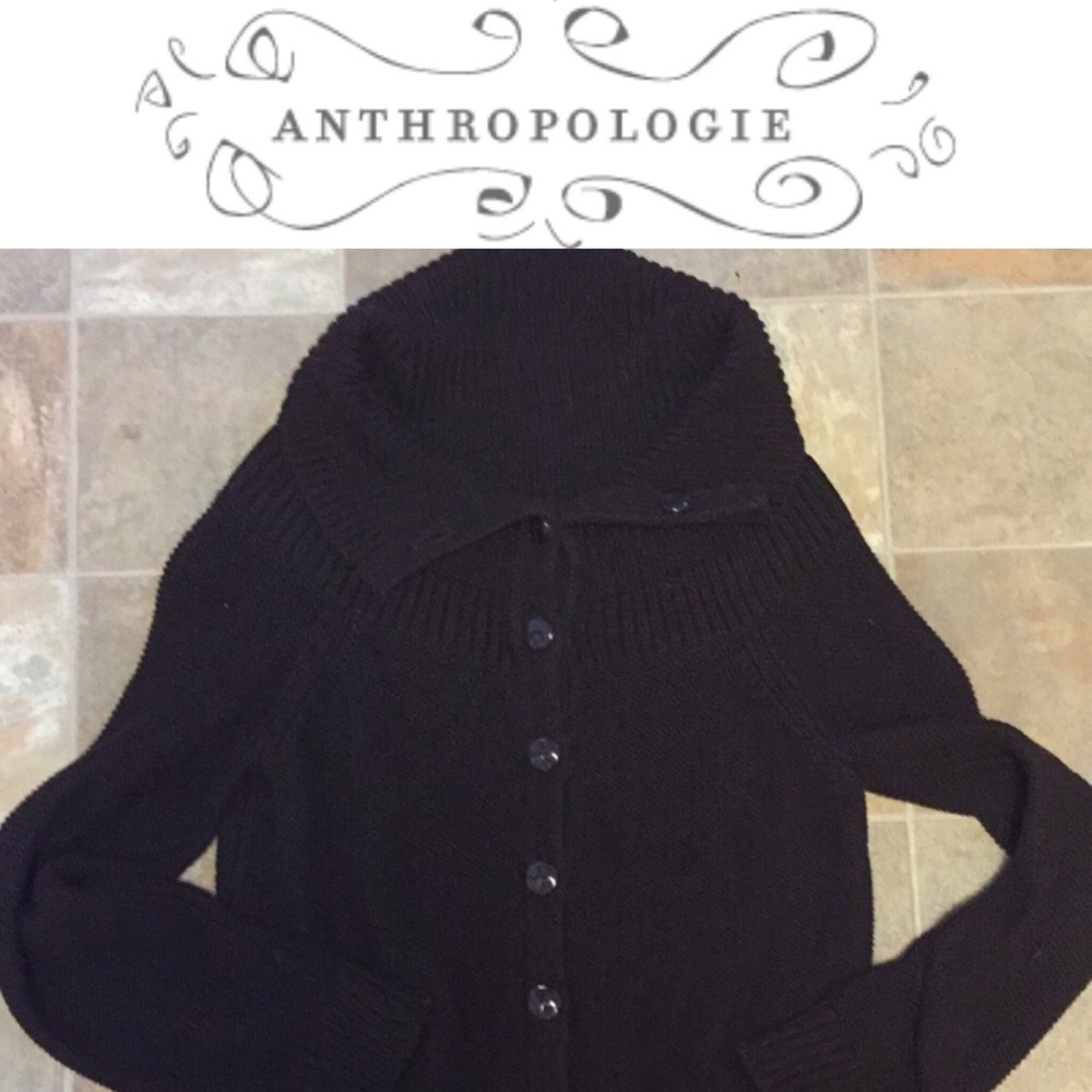 Moth Anthropologie Chocolate Brown Cardigan